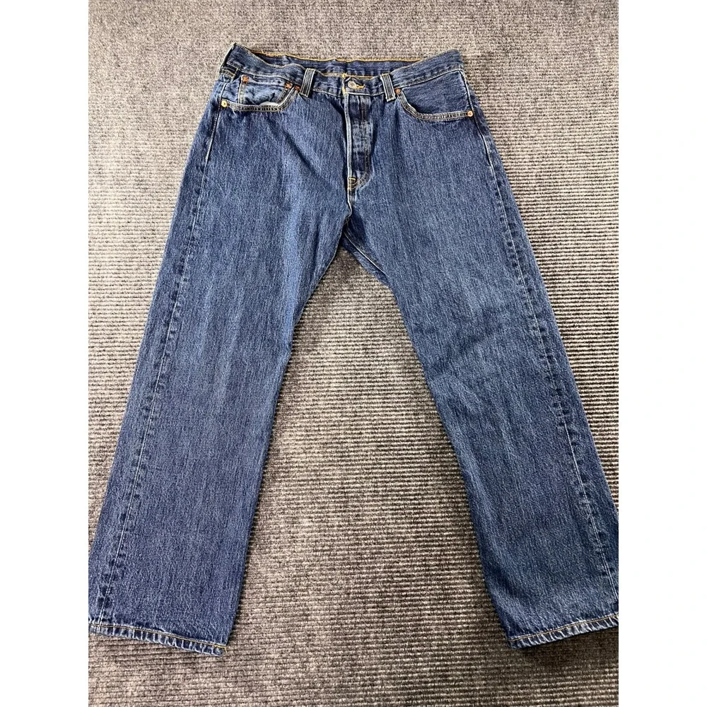Levis 501 XX Original Fit Jeans Mens 34x29 Blue Denim Straight Leg Button Fly
